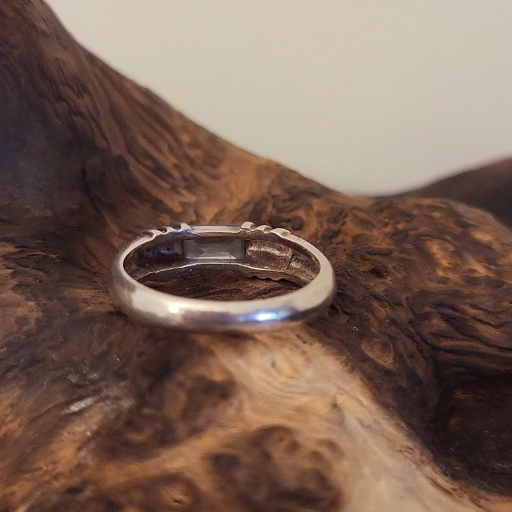Sterling Silver 925 Blue Stone Ring